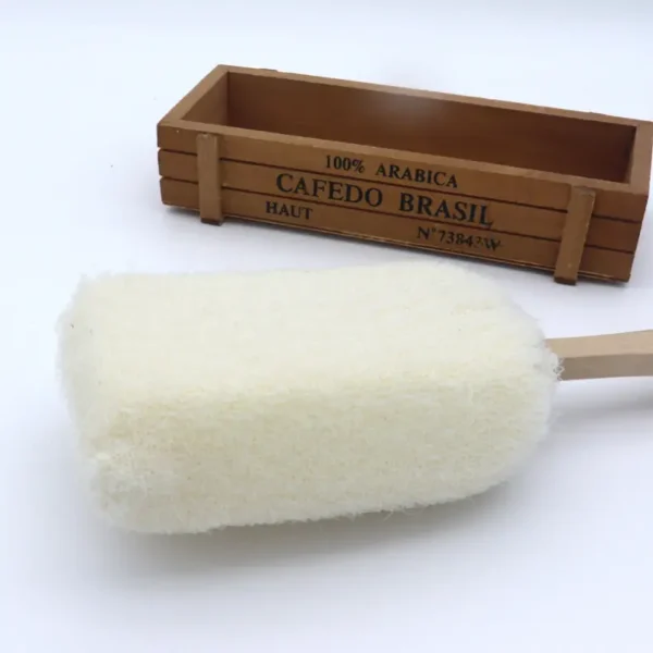Natural Bamboo Wood Long Handle Bath Shower Brush（4）
