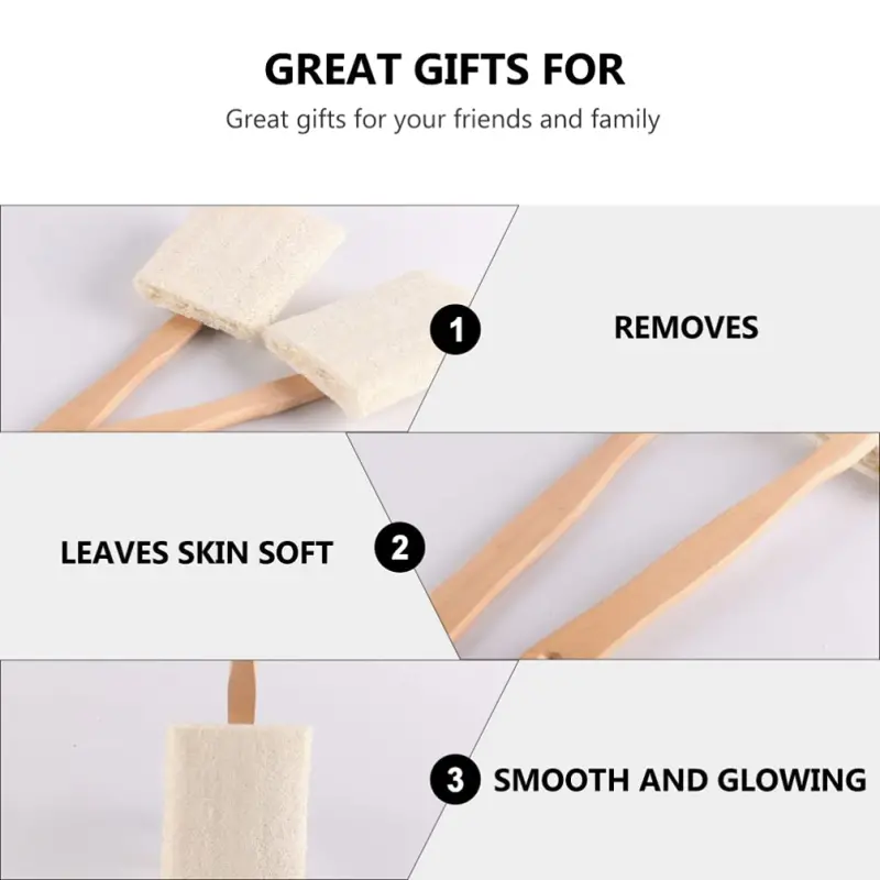 Natural Loofah Bath Sponge with Long Wood Hand (2)