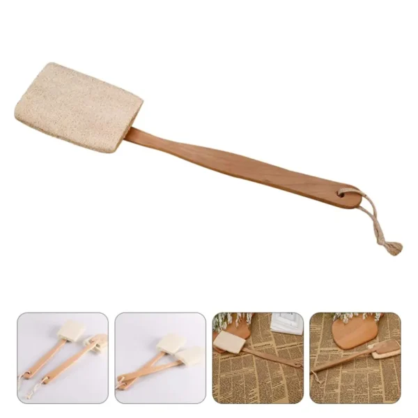 Natural Loofah Bath Sponge with Long Wood Hand (2)
