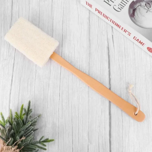 Natural Loofah Bath Sponge with Long Wood Hand (7)