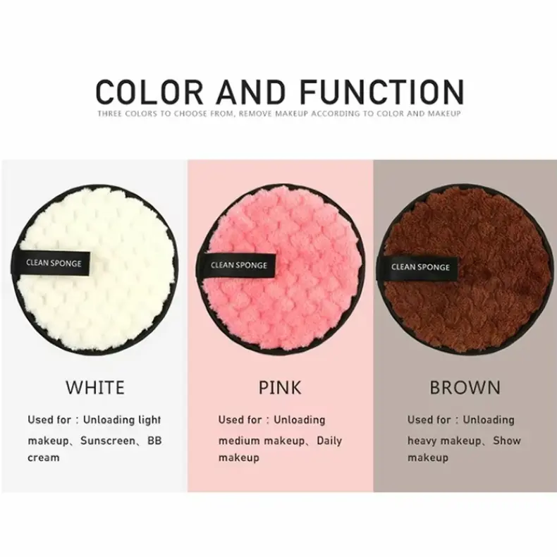 Round Face Clean Sponge Towel (1)