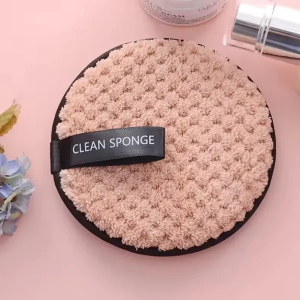 Round Face Clean Sponge Towel (2)