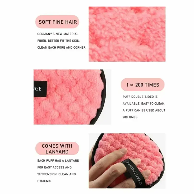 Round Face Clean Sponge Towel (3)