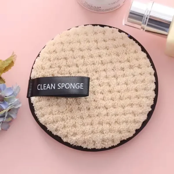 Round Face Clean Sponge Towel (5)