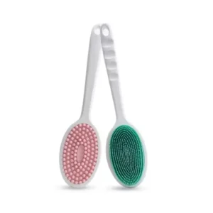 Silicone Body Scrubber Exfoliator with Handle (2)