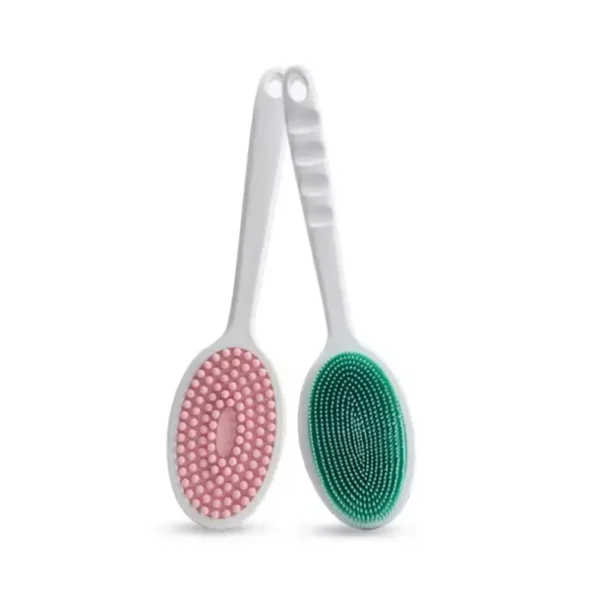 Silicone Body Scrubber Exfoliator with Handle (2)