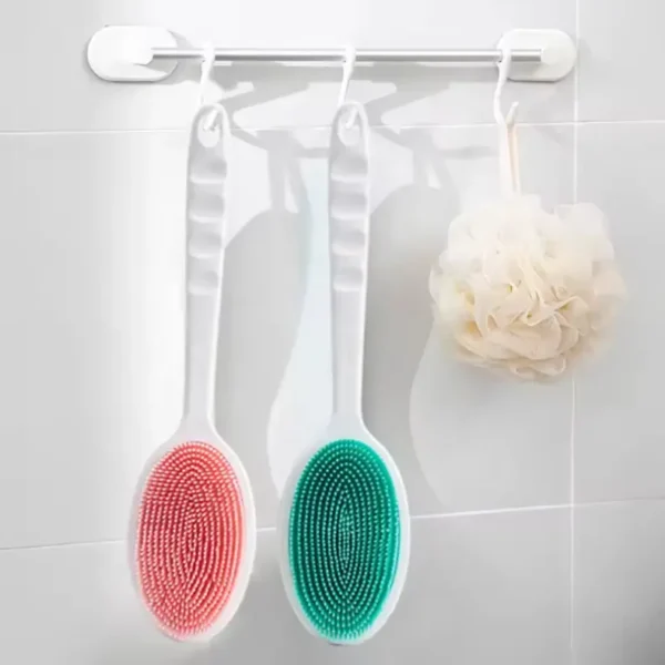 Silicone Body Scrubber Exfoliator with Handle (4)