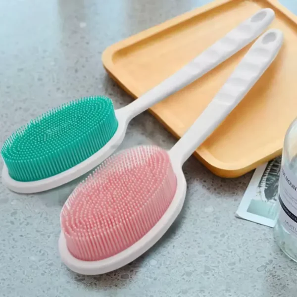 Silicone Body Scrubber Exfoliator with Handle (5)