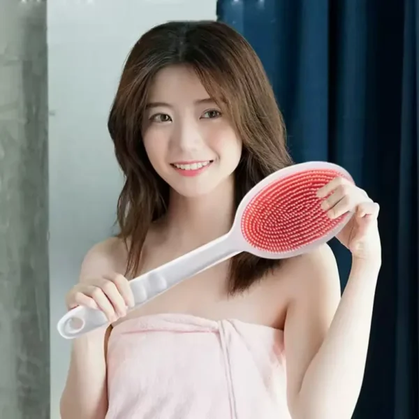 Silicone Body Scrubber Exfoliator with Handle (6)