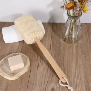 Wooden Handle Sisal Sponge Back Scrub（17）