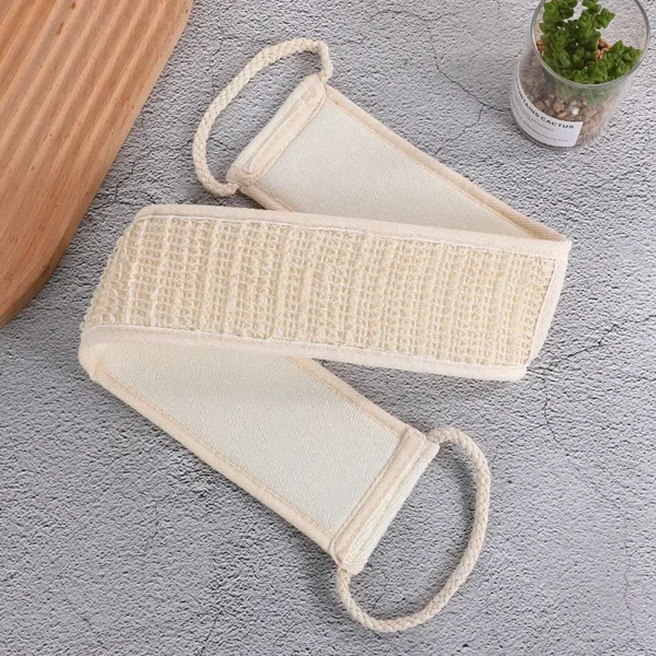 Eco Certified Sisal Long Lasting Back Scrubber with Strap Belt（1）