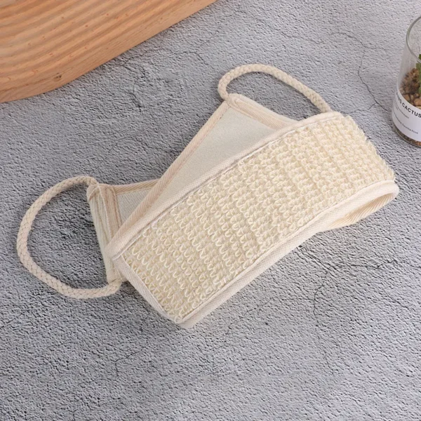 Eco Certified Sisal Long Lasting Back Scrubber with Strap Belt（2）