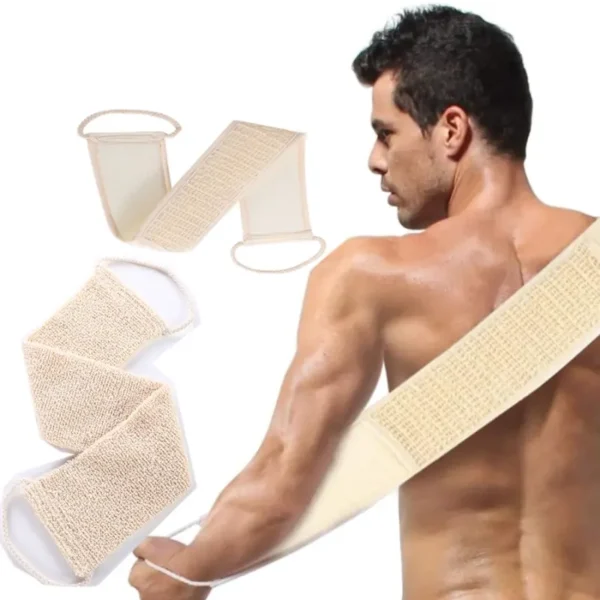 Eco Certified Sisal Long Lasting Back Scrubber with Strap Belt（3）