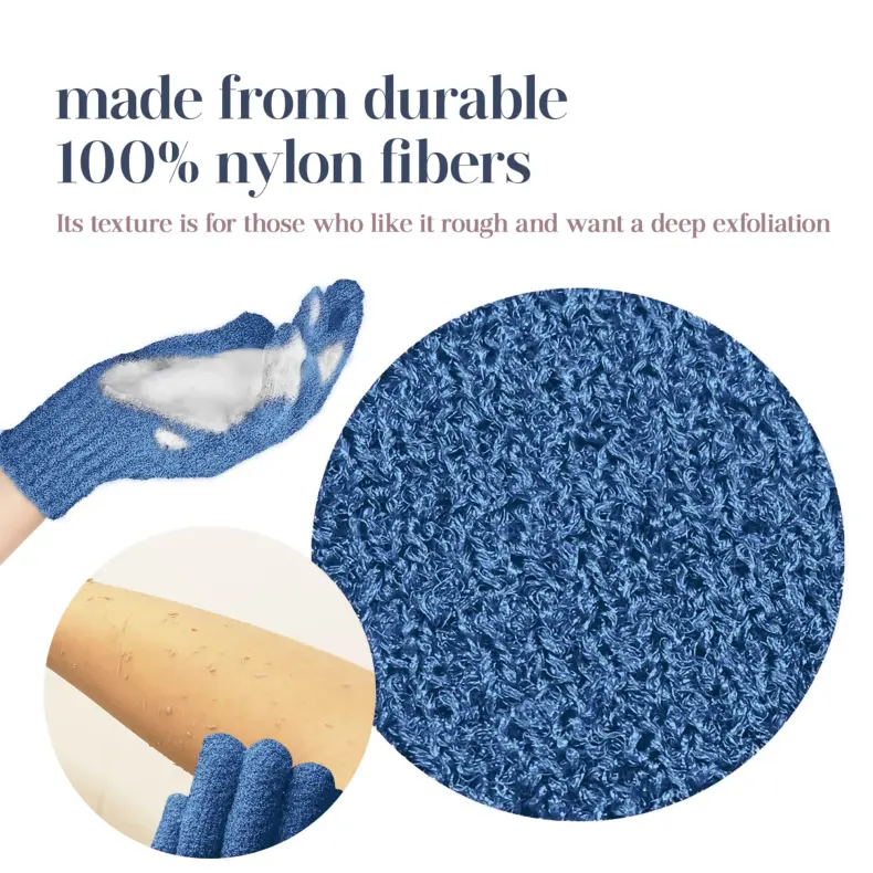 Nylon Body Scrubber Shower Gloves (2)