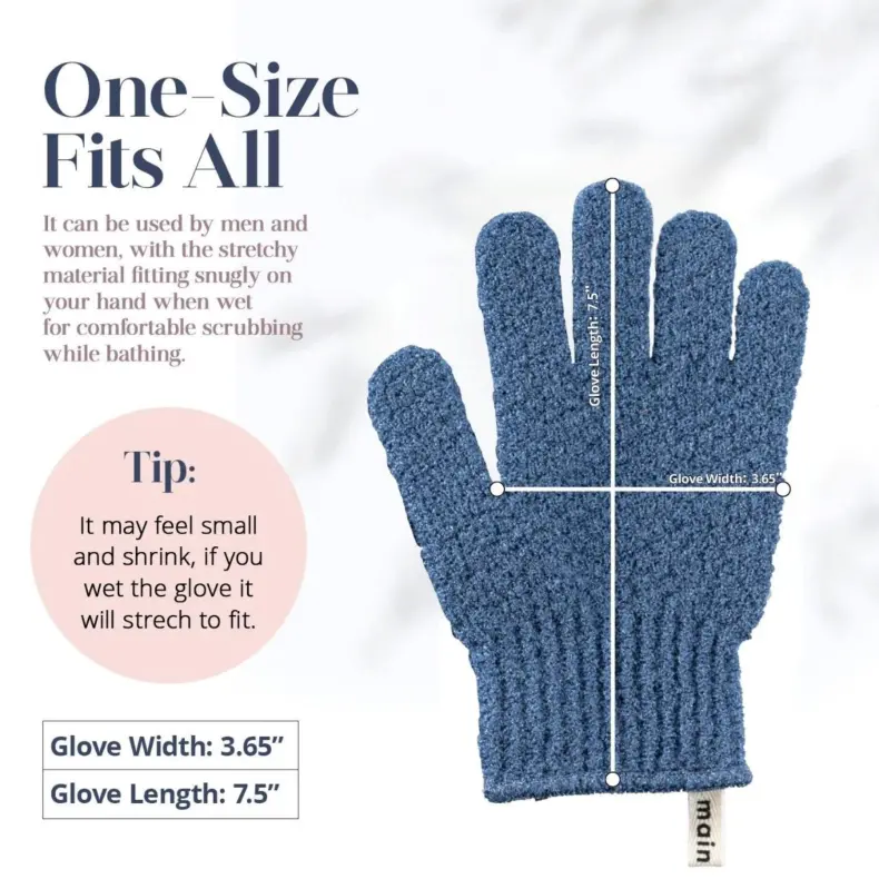 Nylon Body Scrubber Shower Gloves (3)