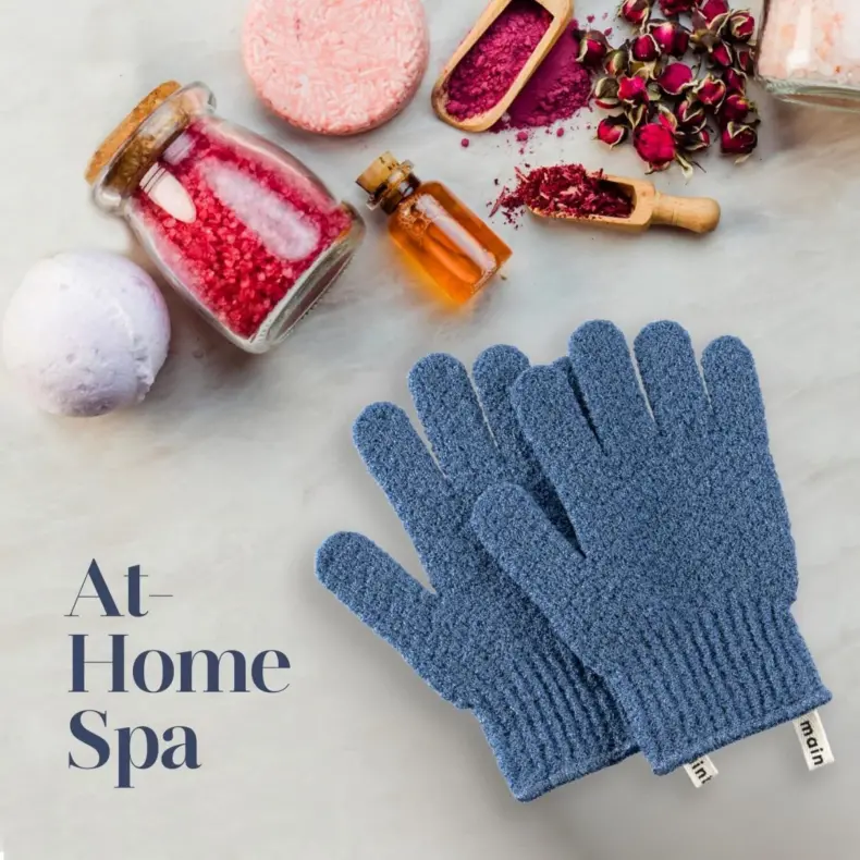Nylon Body Scrubber Shower Gloves (4)