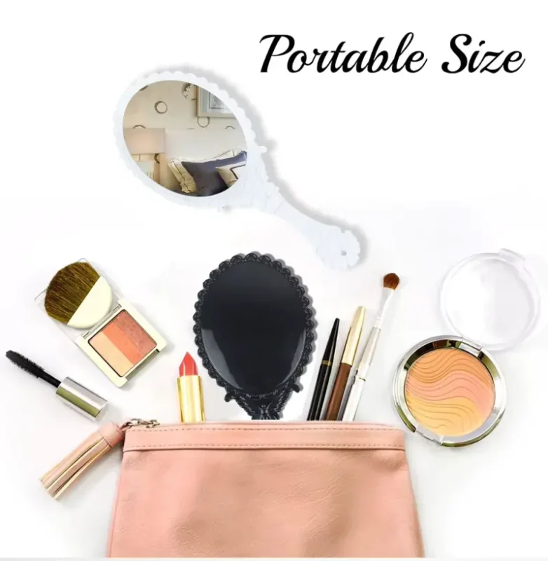 Portable Travel Vintage Floral Mirror(7)