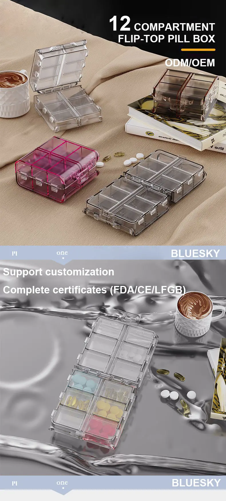 12 Compartment Foldable Pill Organizer (1)