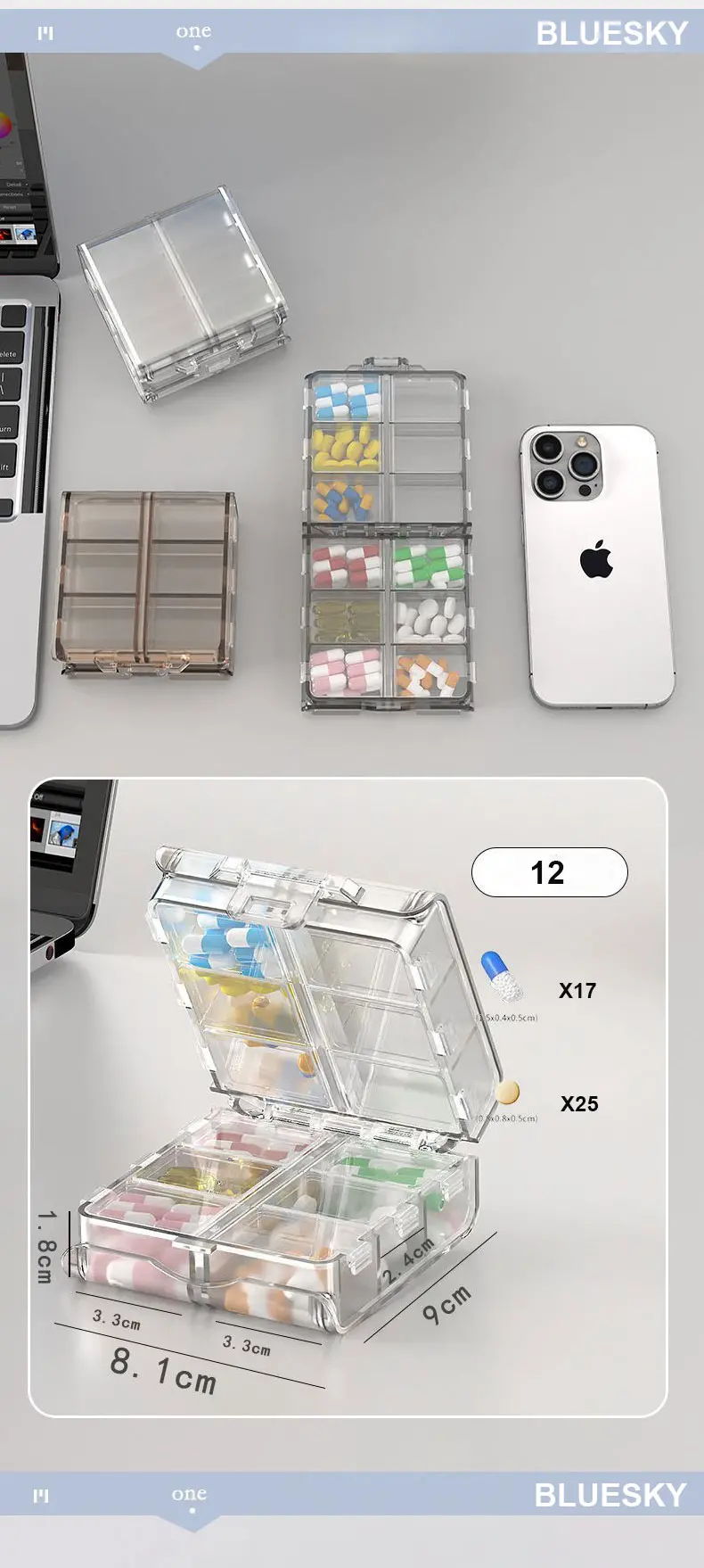 12 Compartment Foldable Pill Organizer (3)