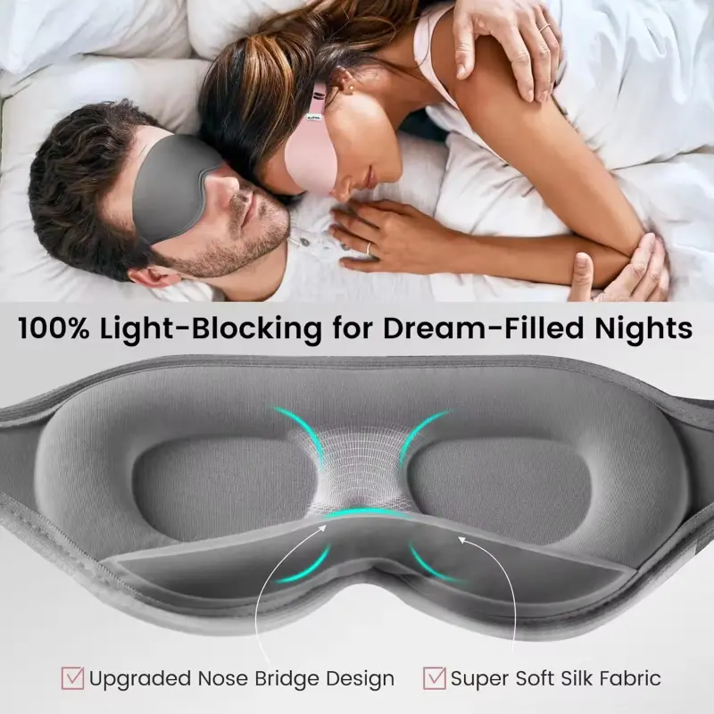 3D Contoured Sleep Eye Mask Light Blocking (3)