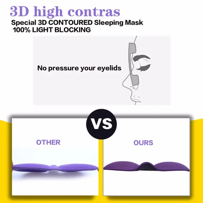 3D Eye Cups Silk Sleep Mask (2)