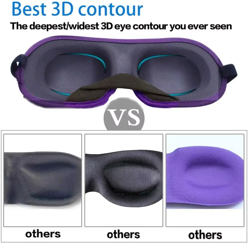 3D Eye Cups Silk Sleep Mask (4)