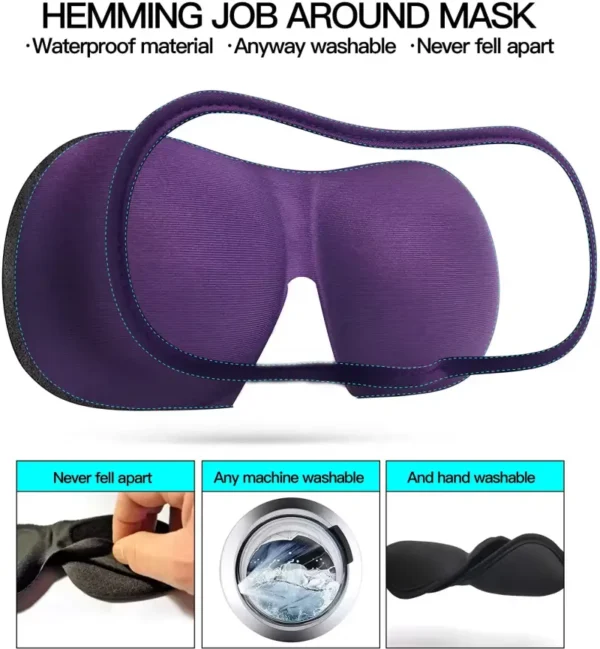 3D Eye Cups Silk Sleep Mask (8)