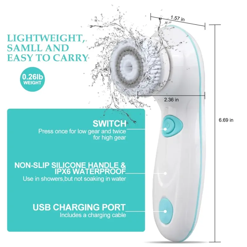 4 in 1 Waterproof Electric Face Scrubber (4)