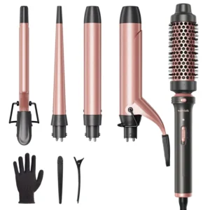 5 in 1 Curling Iron Rotating Professional Hair Curler (1)