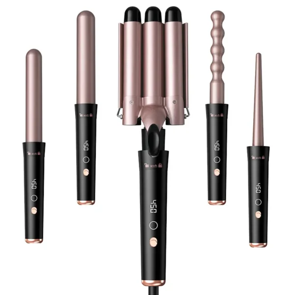 5 in 1 Curling Iron Rotating Professional Hair Curler (1)