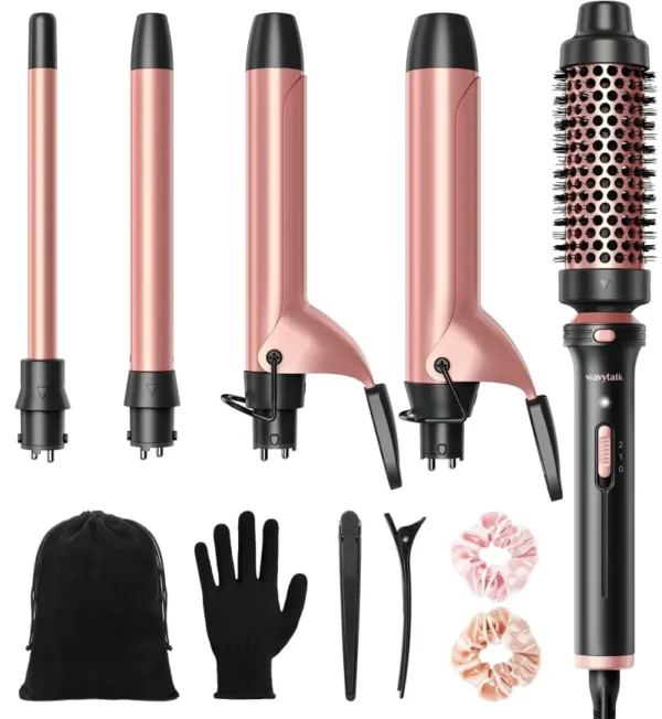 5 in 1 Curling Iron Rotating Professional Hair Curler (2)