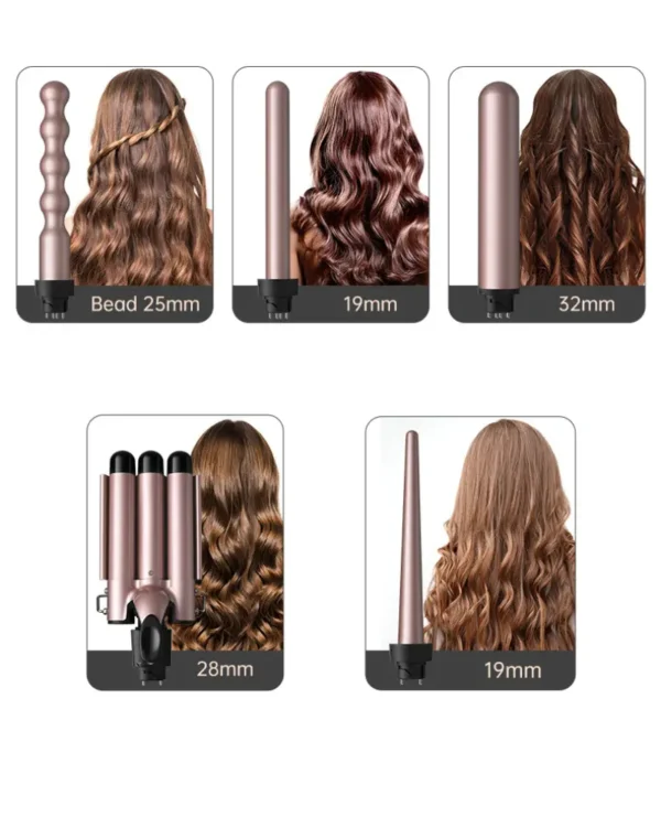 5 in 1 Curling Iron Rotating Professional Hair Curler (3)