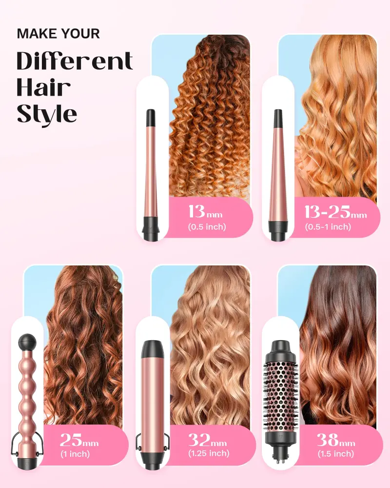 5 in 1 Curling Iron Rotating Professional Hair Curler (4)