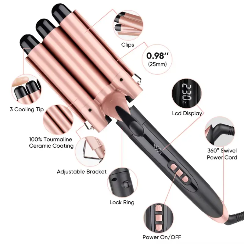 5 in 1 Curling Iron Rotating Professional Hair Curler (6)