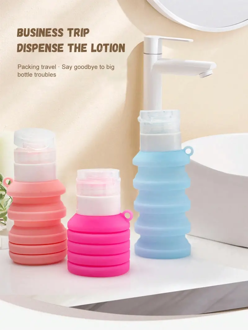 50 & 110ml Collapsible Travel Silicone Bottle (1)