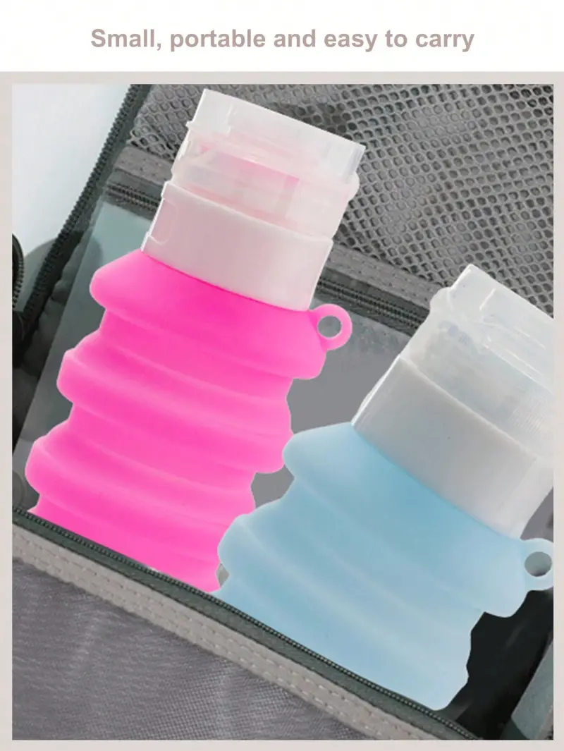 50 & 110ml Collapsible Travel Silicone Bottle (4)