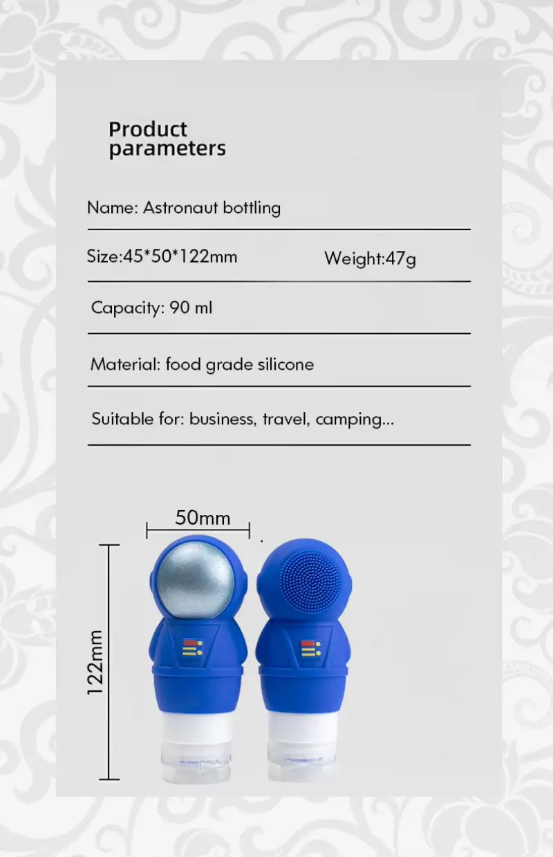 90ML Astronaut Travel Silicone Bottle (2)