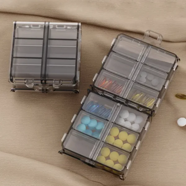 BS1125J 12 Compartment Foldable Pill Organizer (8)