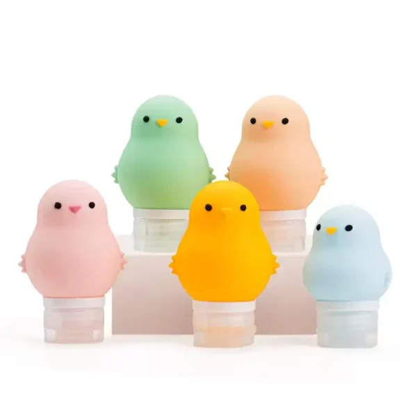 Chick Shaped Collapsible Travel Silicone Bottle (1)