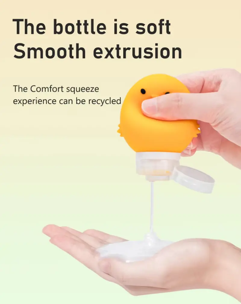 Chick Shaped Collapsible Travel Silicone Bottle (3)