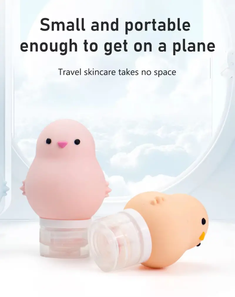 Chick Shaped Collapsible Travel Silicone Bottle (4)
