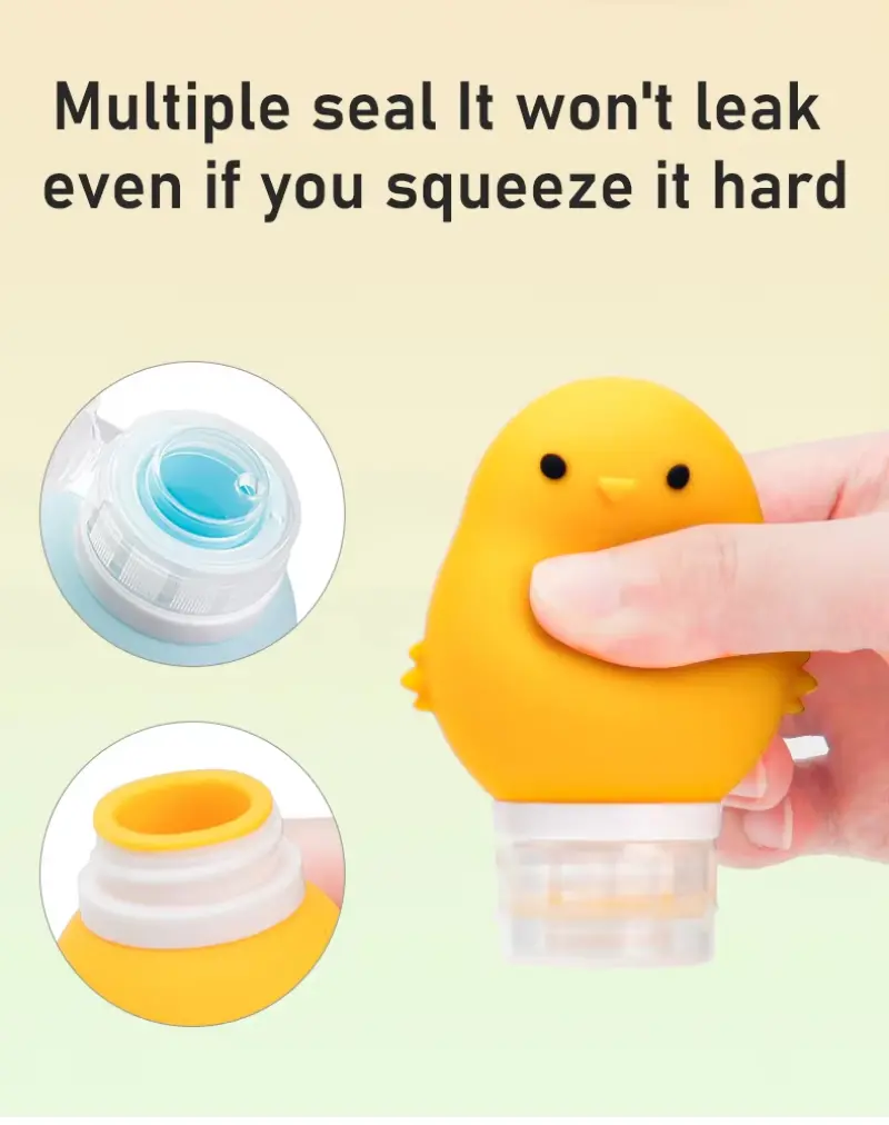 Chick Shaped Collapsible Travel Silicone Bottle (5)