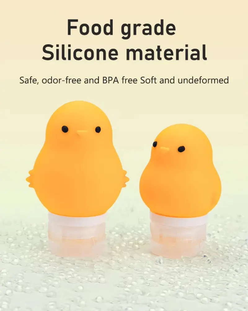 Chick Shaped Collapsible Travel Silicone Bottle (6)