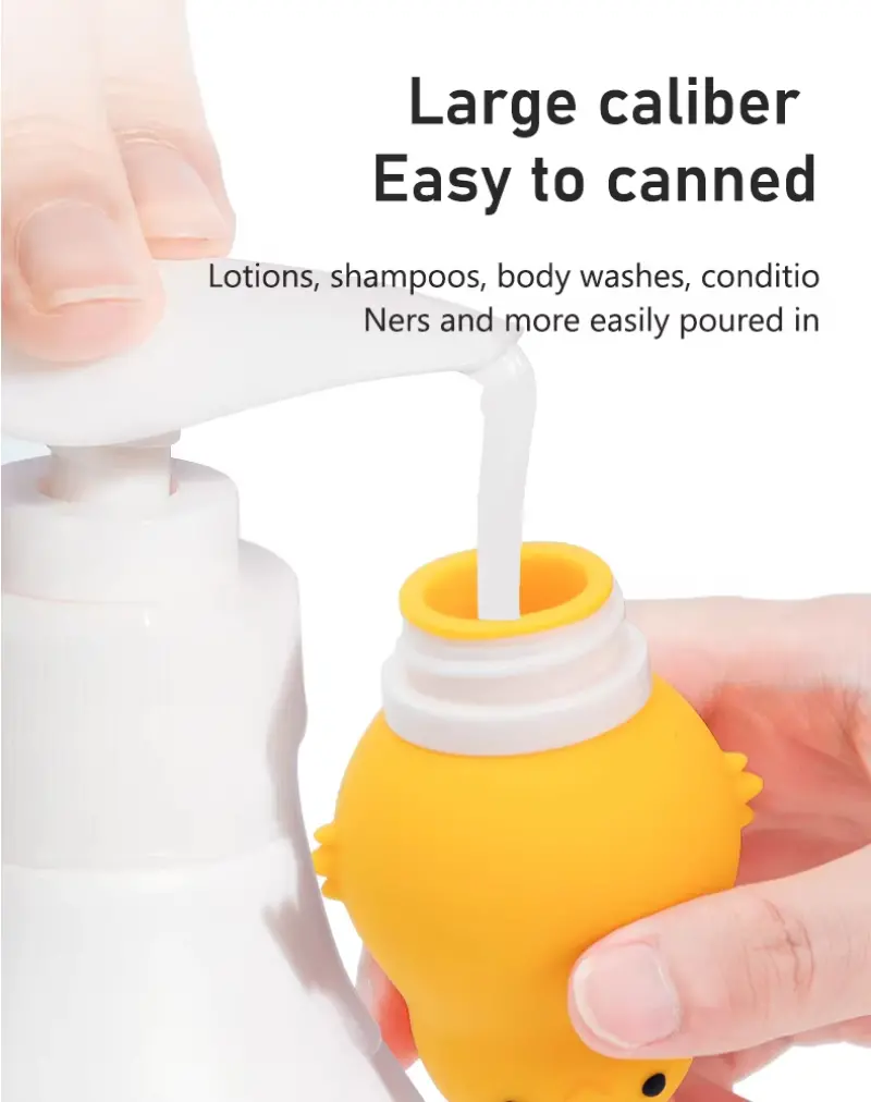 Chick Shaped Collapsible Travel Silicone Bottle (7)