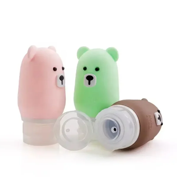 Cute Bear Travel Silicone Bottle (4)