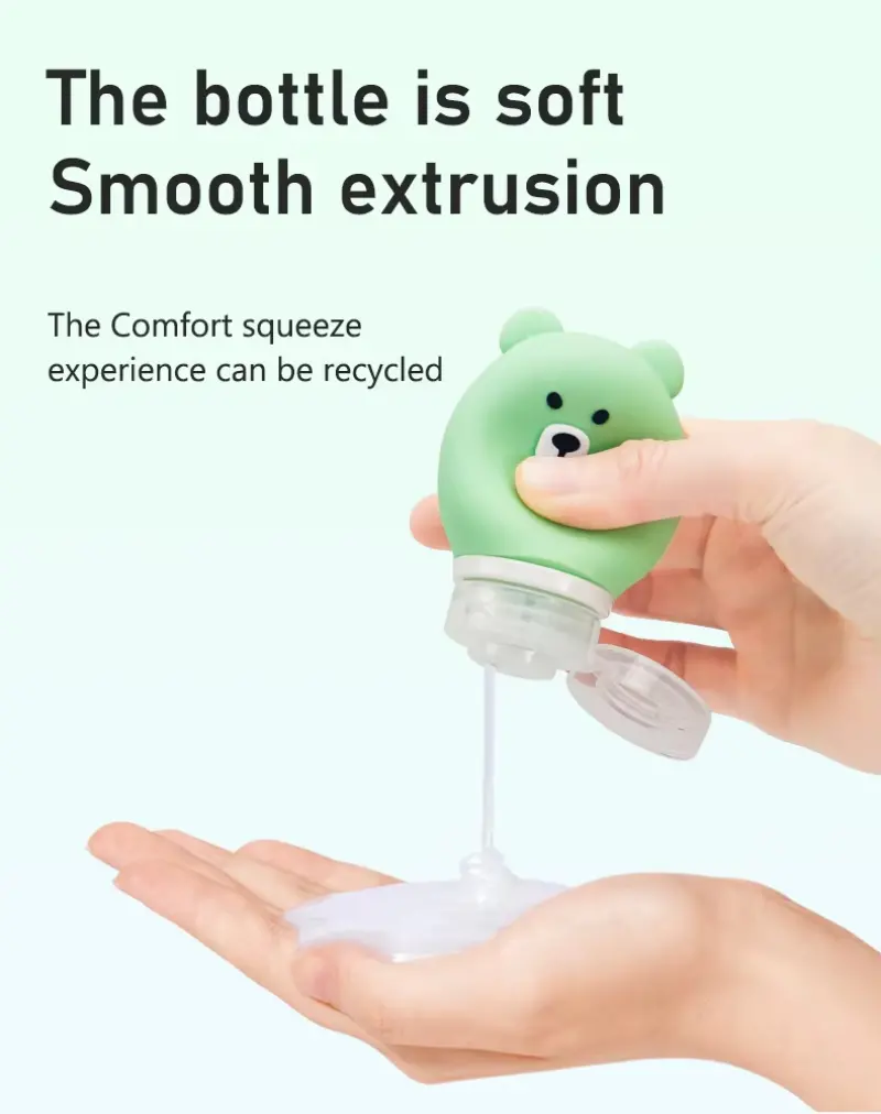 Cute Bear Travel Silicone Bottle (5)
