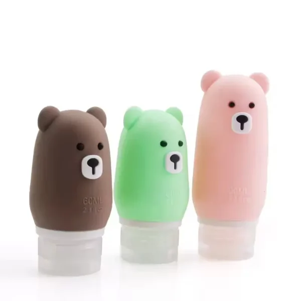 Cute Bear Travel Silicone Bottle (5)