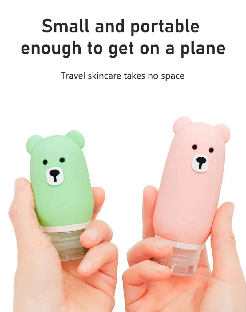 Cute Bear Travel Silicone Bottle (6)