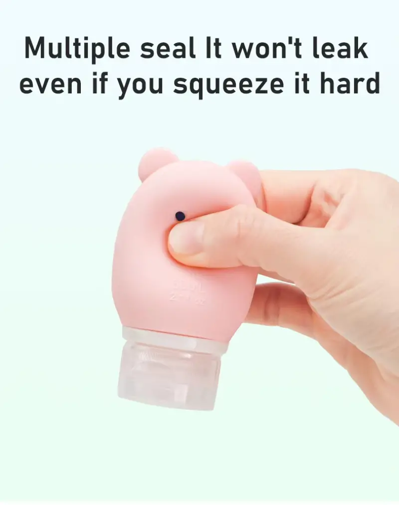Cute Bear Travel Silicone Bottle (7)