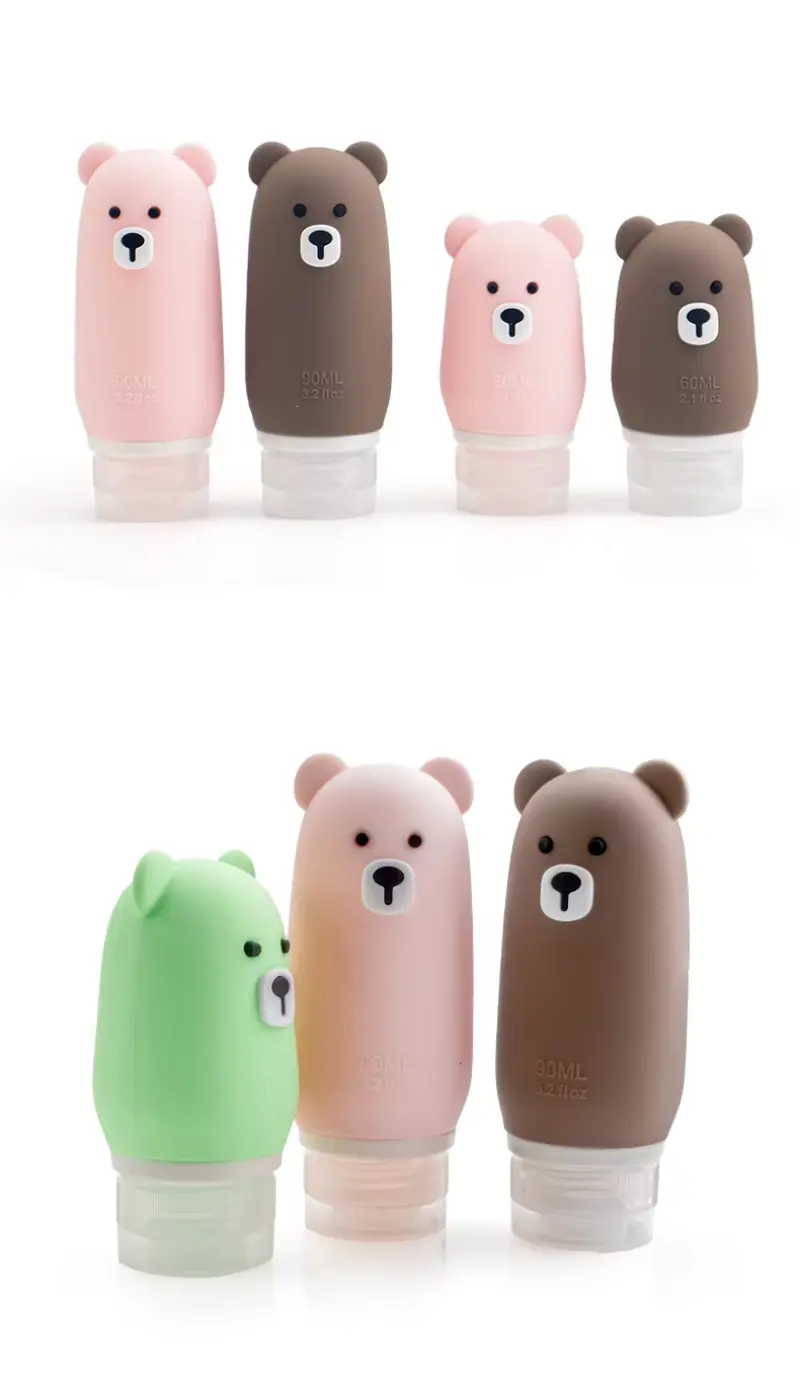 Cute Bear Travel Silicone Bottle (8)